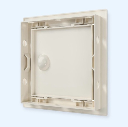 Л1515Р Ivory Люк ревизионный ЛР фланец 146х146 ручка 168х168 пластик Ivory EVECS